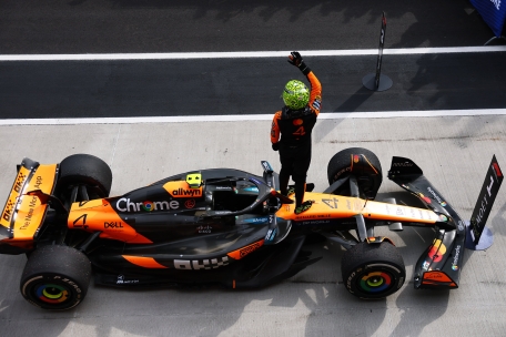 Lando Norris arriesga y gana el GP de Hungría