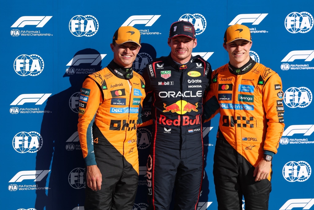 Oscar Piastri (1º), Norris (2º) y Max Verstappen (3º) son los favoritos a ganar el Mundial de Pilotos de la F1. Foto: F1