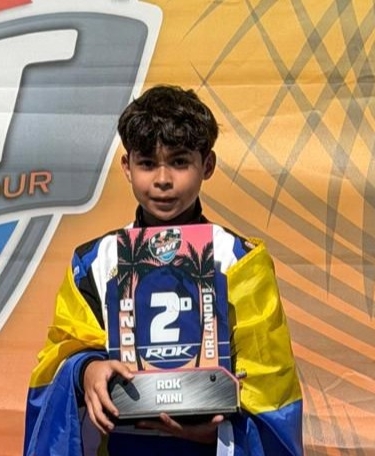 Venezuela en karting: Lorenzo Cooper se sube al podio en la ROK Cup en USA