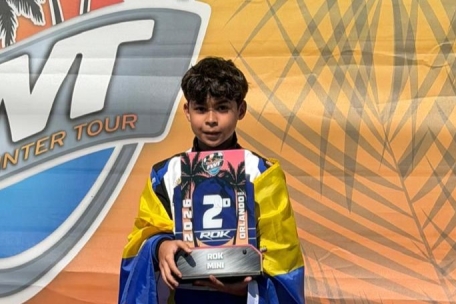 Venezuela en karting: Lorenzo Cooper se sube al podio en la ROK Cup en USA